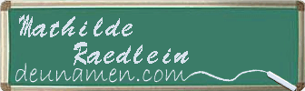 Mathilde Raedlein Visitenkarte